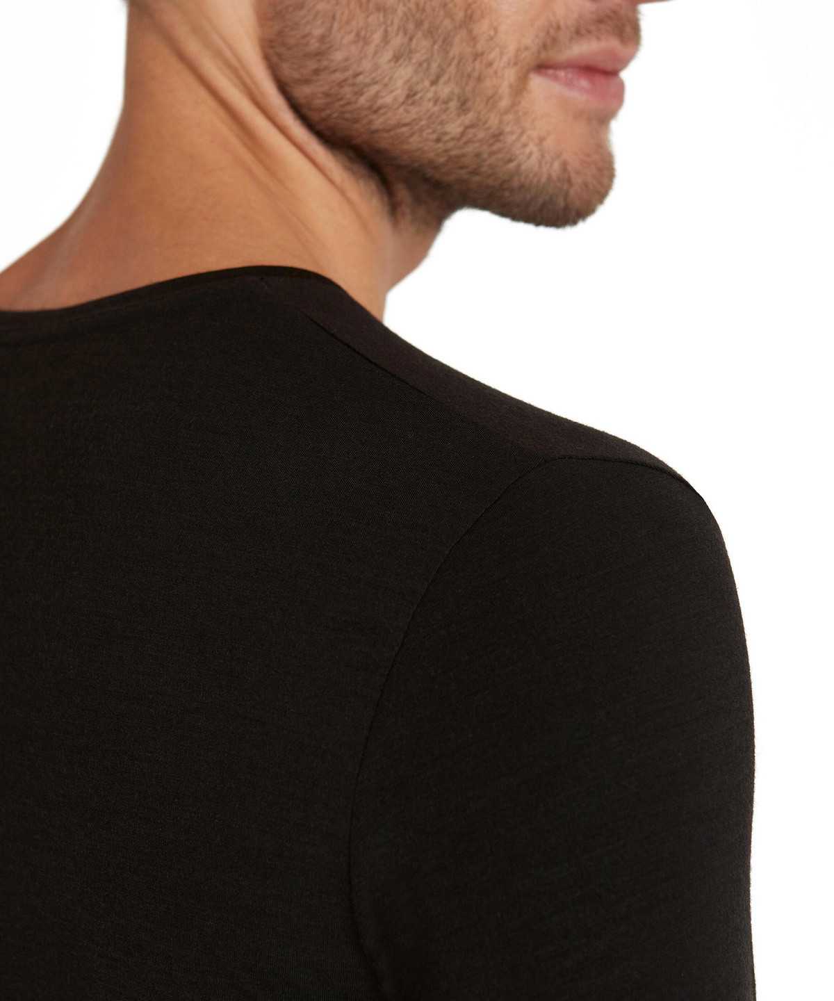 Falke T-Shirt Round-neck Daily ClimaWool Miesten Lyhythihainen Paita Mustat | 26975INYQ