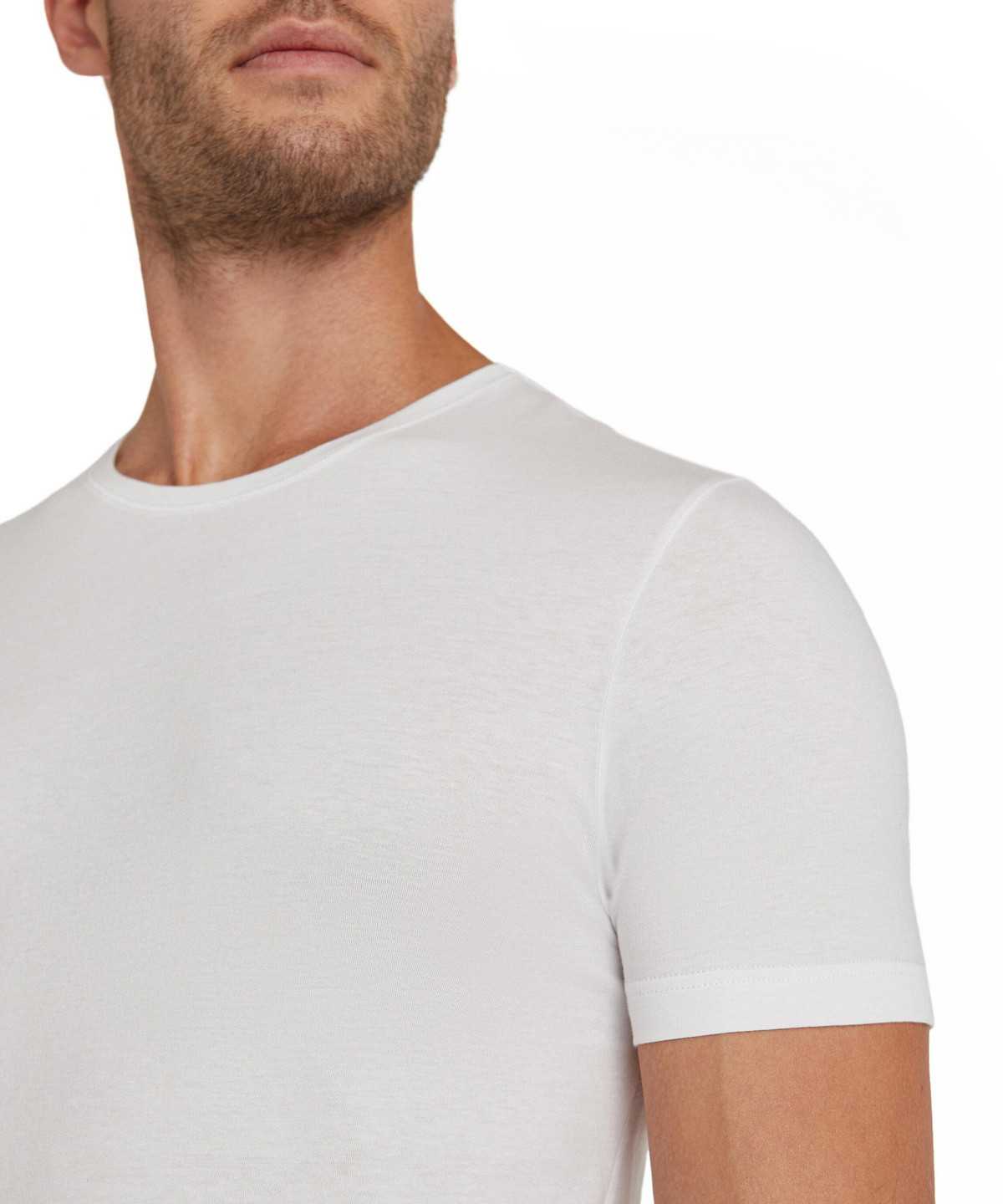 Falke T-Shirt Round-neck Daily Natural Miesten Lyhythihainen Paita Valkoinen | 57804JNDO