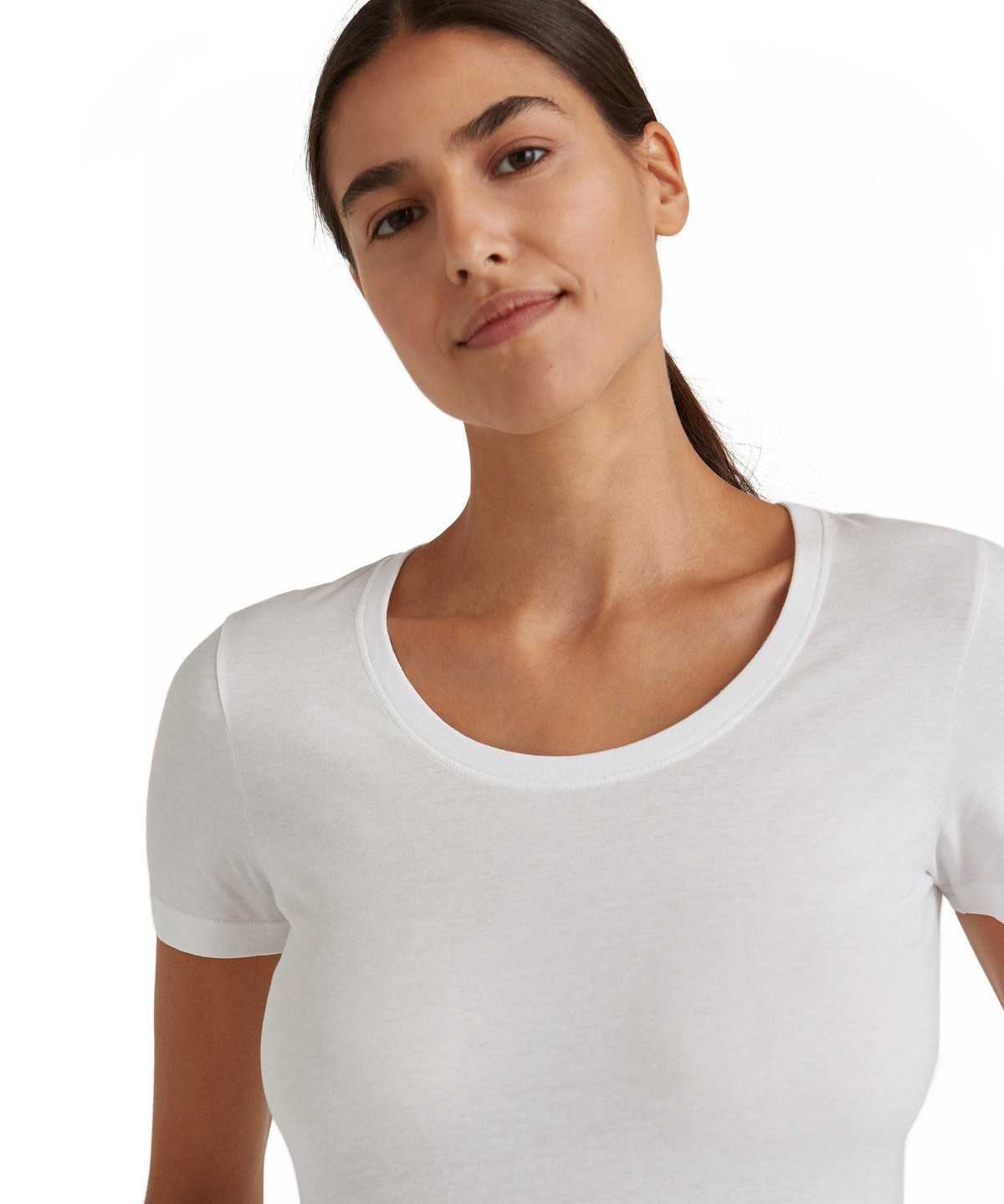 Falke T-Shirt Round-neck Daily Natural Naisten Paidat Valkoinen | 65741ZEKQ