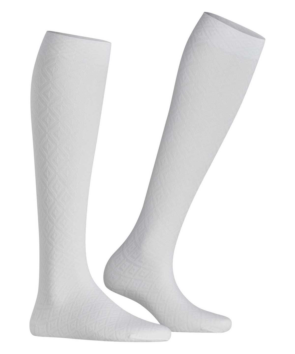 Falke Tessellating 25 DEN Knee-high Socks Naisten Sukat Valkoinen | 85691MZNL