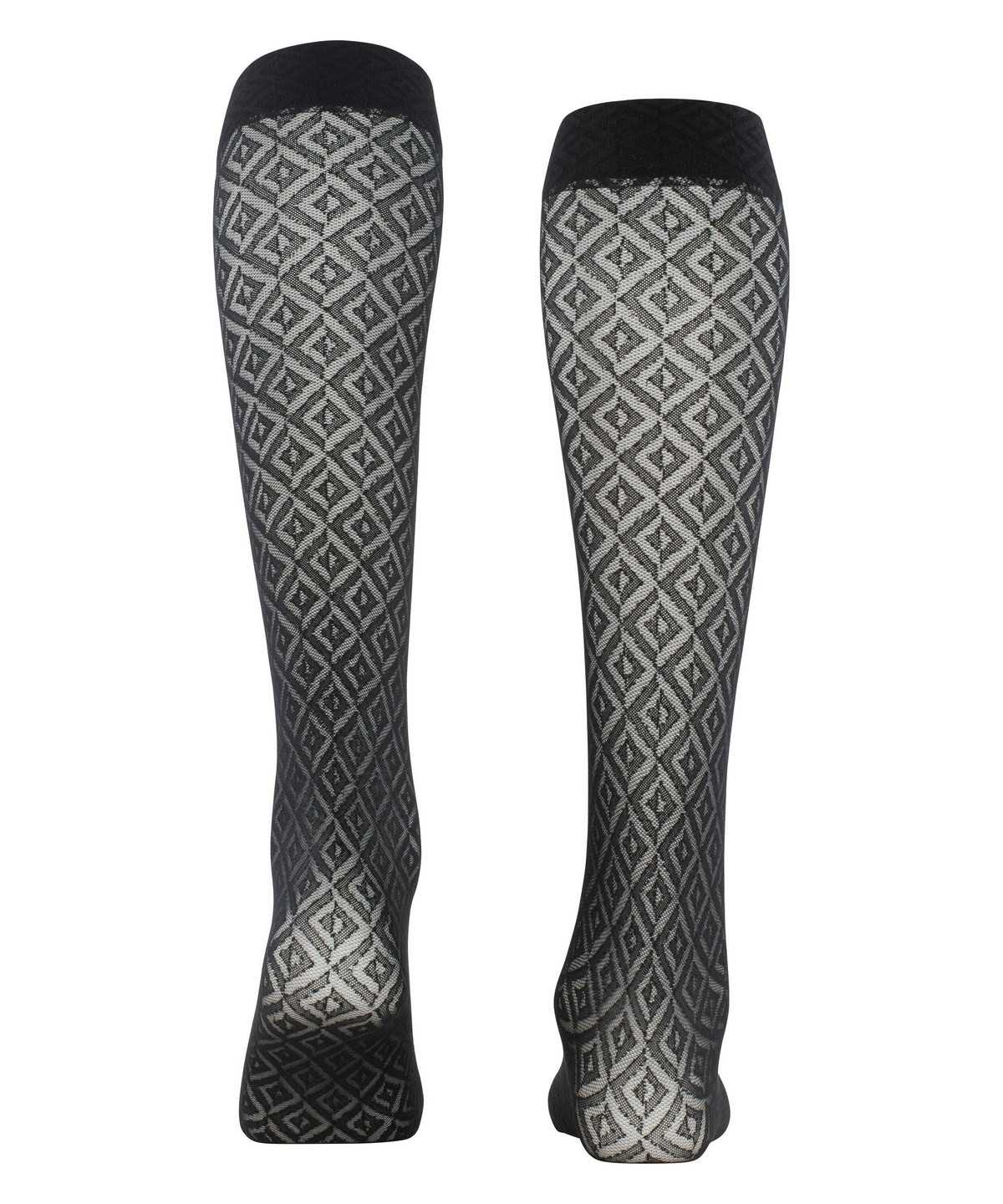 Falke Tessellating 25 DEN Knee-high Socks Naisten Sukat Mustat | 24073GMOQ