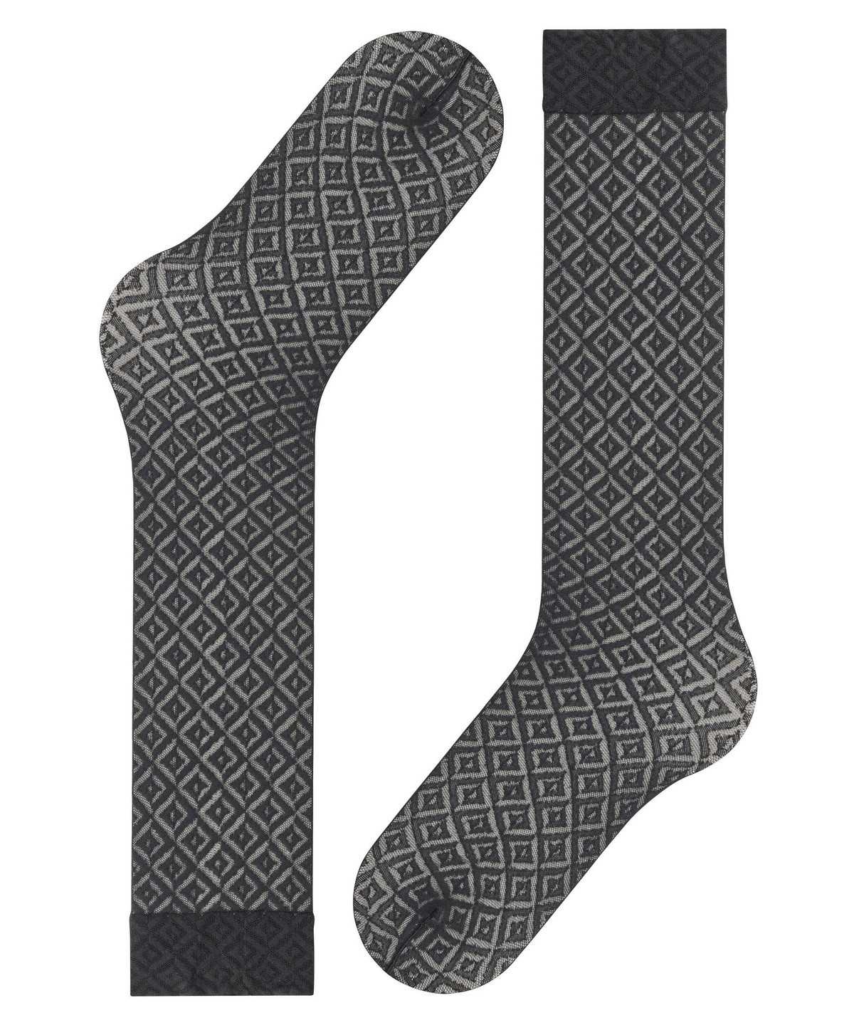 Falke Tessellating 25 DEN Knee-high Socks Naisten Sukat Mustat | 24073GMOQ