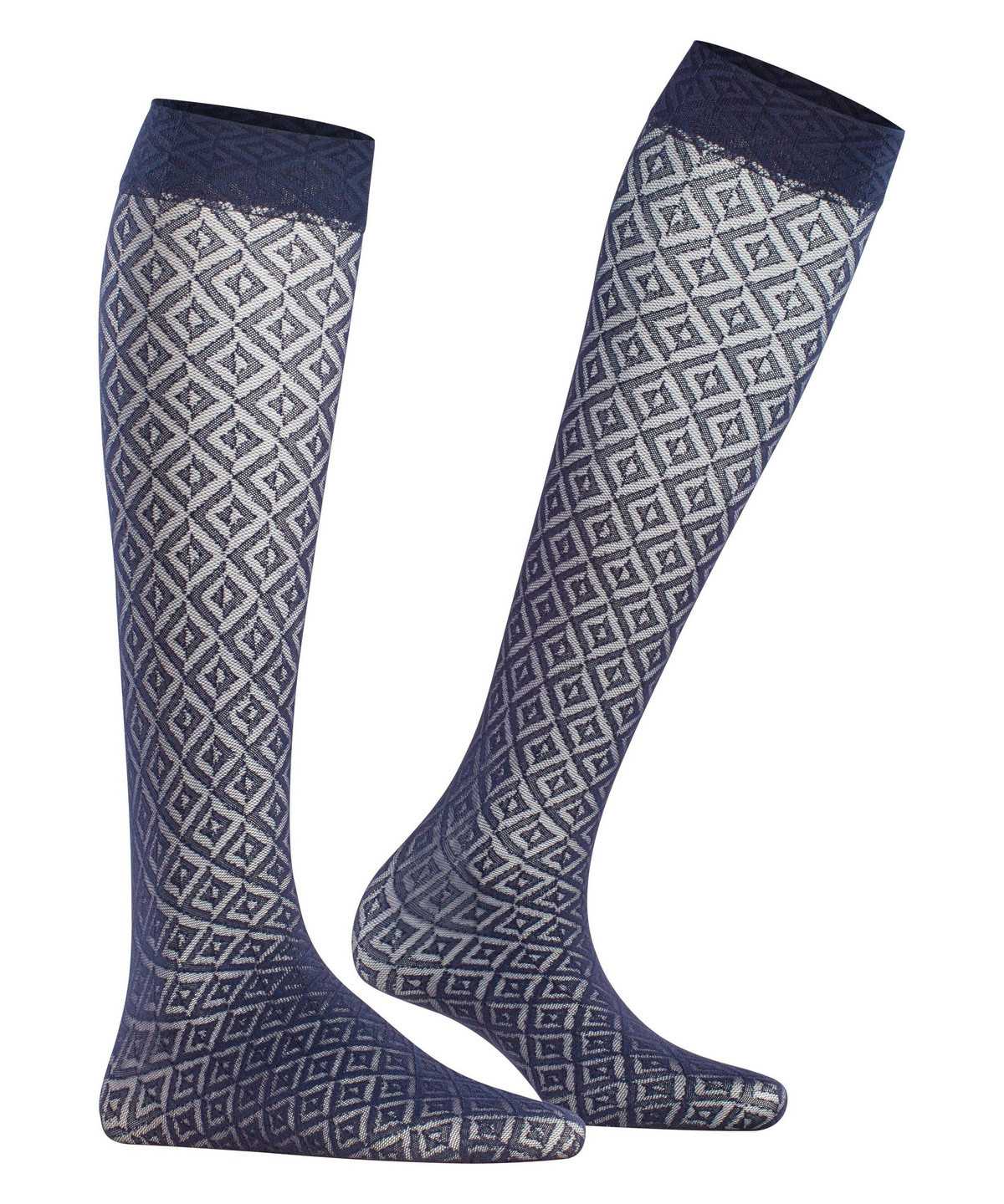 Falke Tessellating 25 DEN Knee-high Socks Naisten Sukat Sininen | 64150TJWX