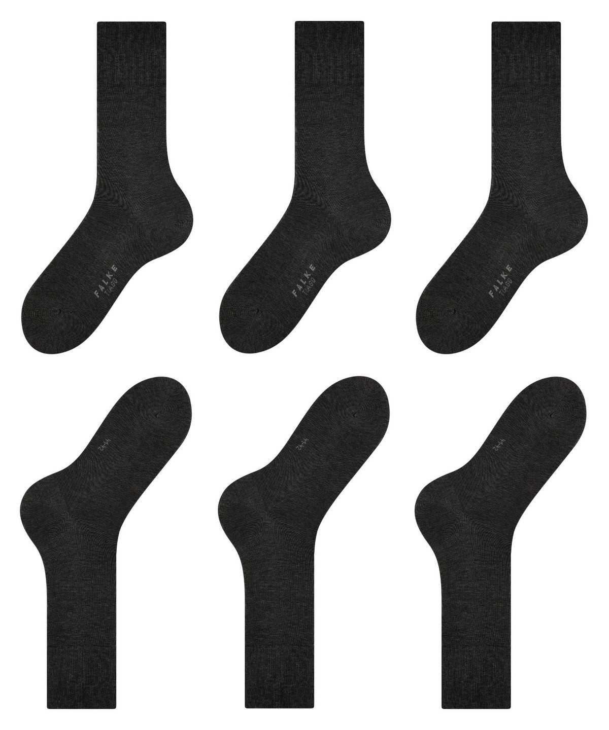 Falke Tiago 3-Pack Socks Miesten Sukat Harmaat | 09621HXZA