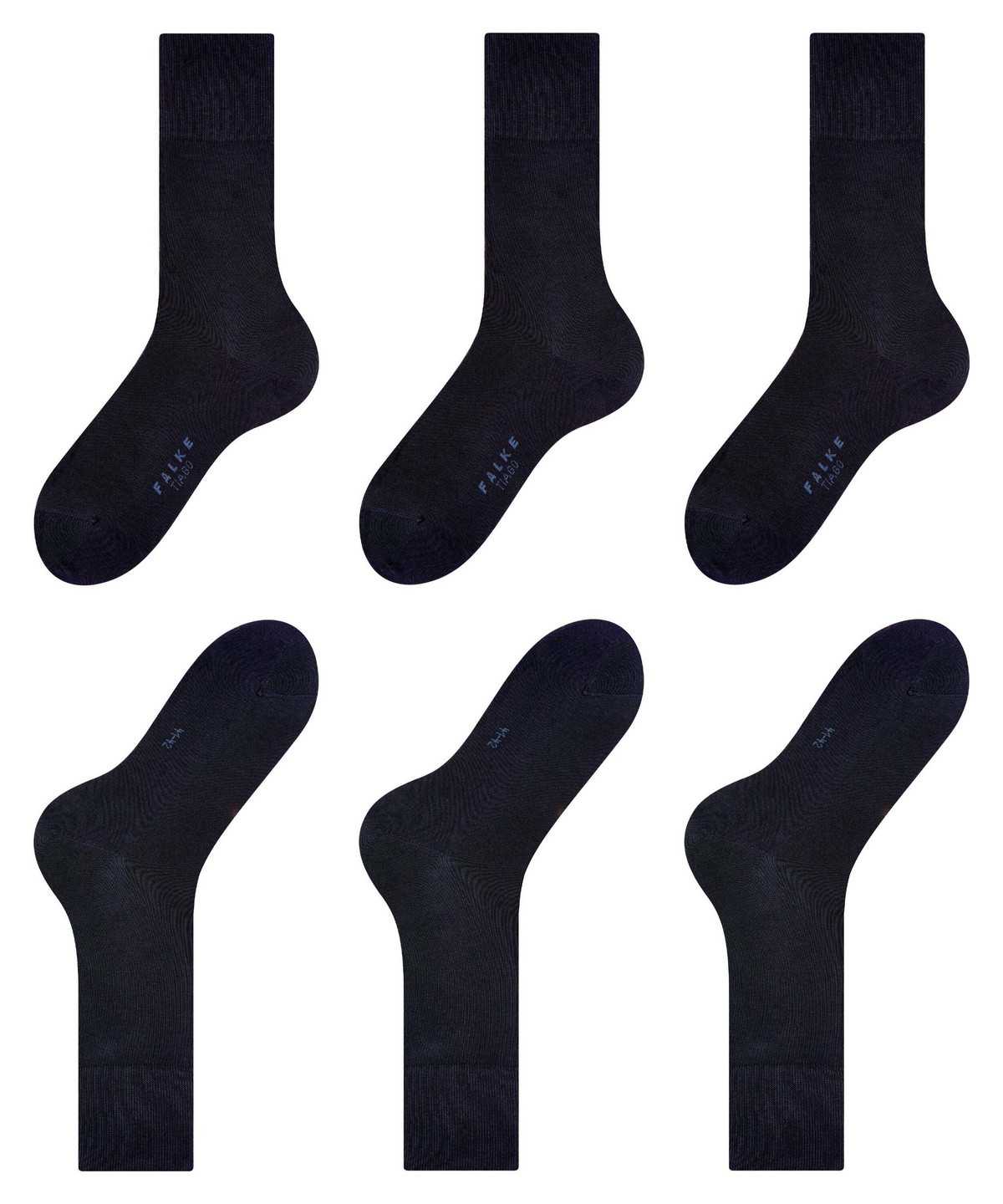 Falke Tiago 3-Pack Socks Miesten Sukat Sininen | 01845MXND