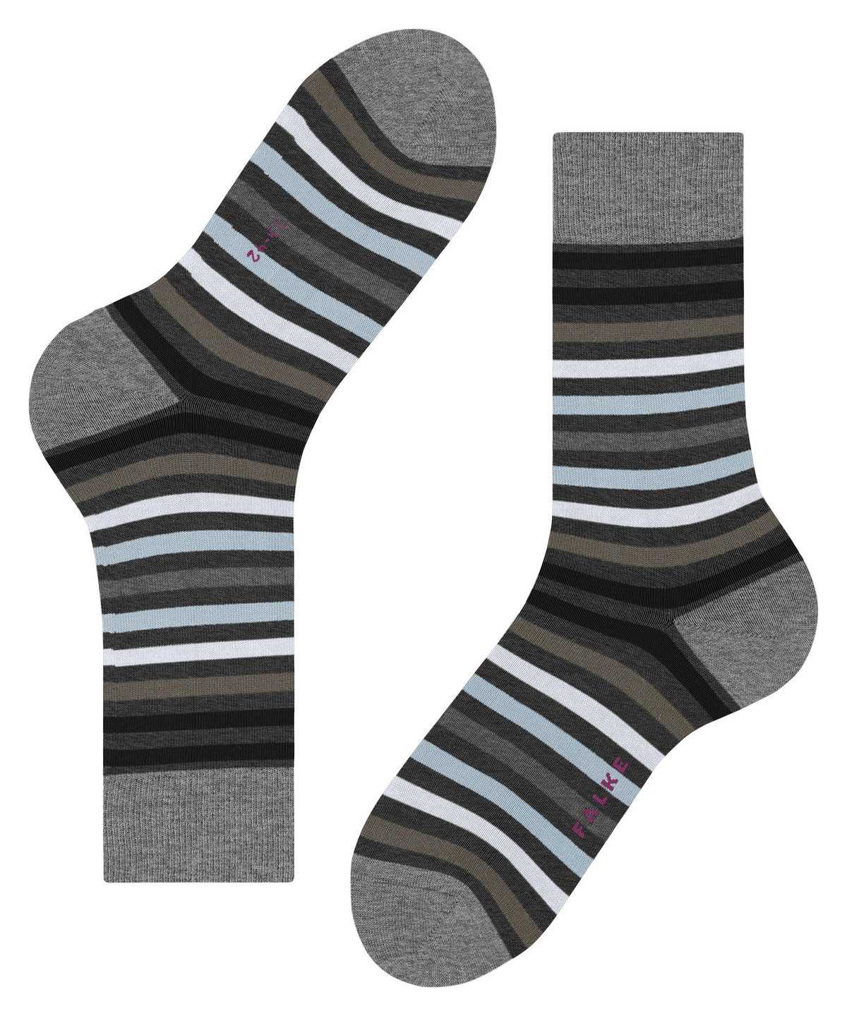 Falke Tinted Stripe Socks Miesten Sukat Harmaat | 18065QBFP