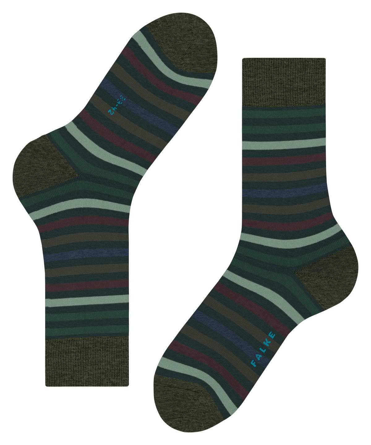 Falke Tinted Stripe Socks Miesten Sukat Vihreä | 19406RTJG