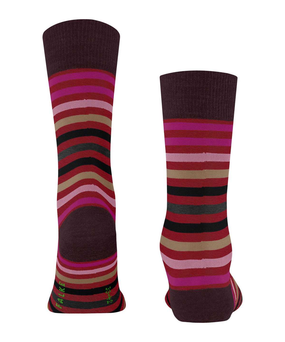 Falke Tinted Stripe Socks Miesten Sukat Punainen | 75106NDMH