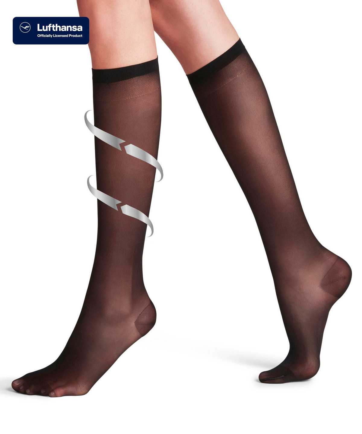 Falke Vitalize 20 DEN Knee-high Socks Naisten Sukat Mustat | 90687QJAK